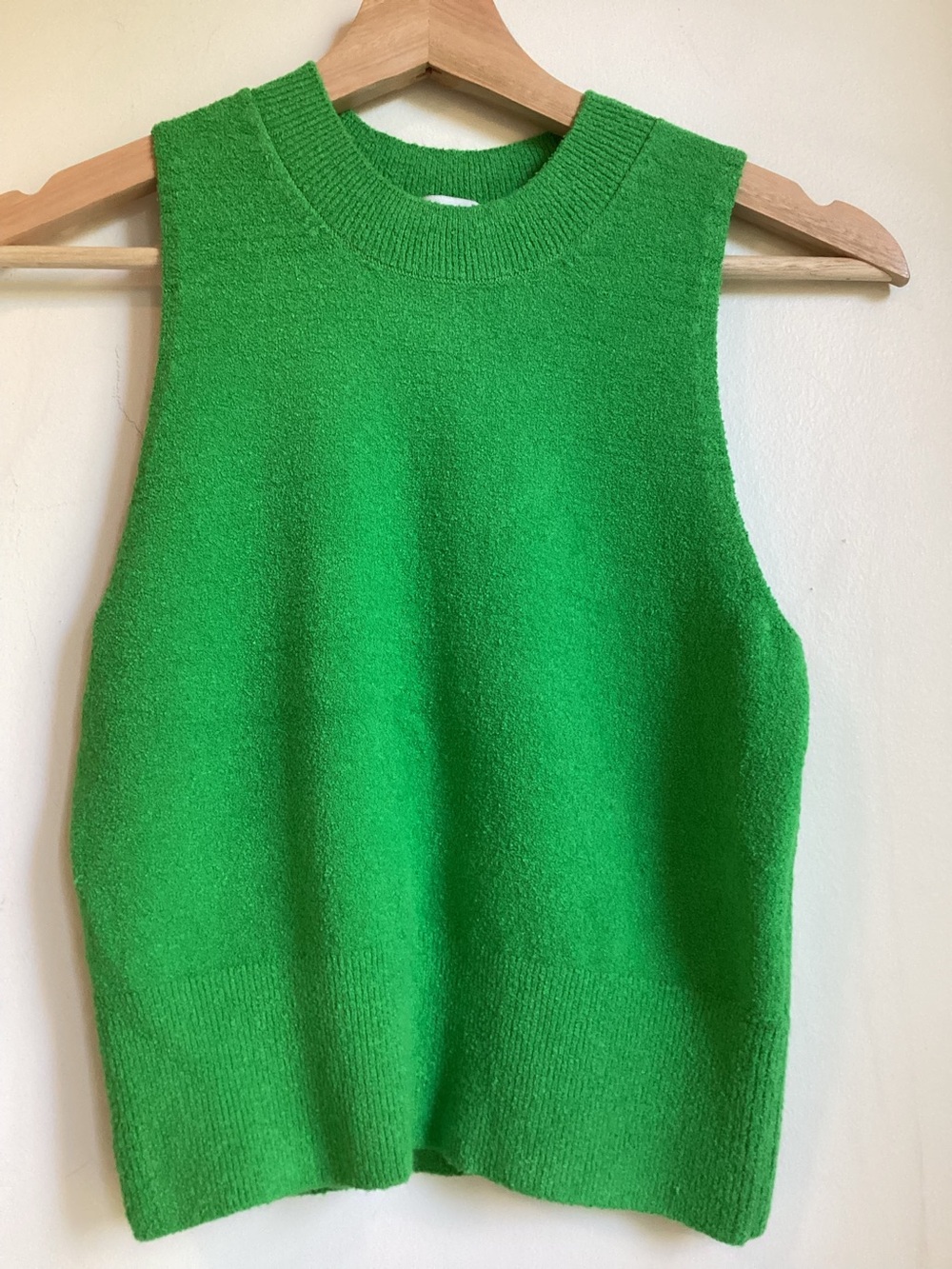 Simkhai Tatyana Tank Top Size Medium Green Knit Boucle